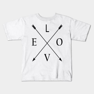 LOVE | CROSSED ARROWS | LOVE SHIRT Kids T-Shirt